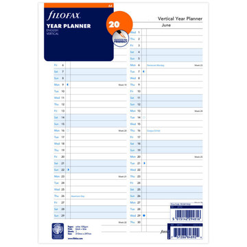 filofax A4 jaarplanner verticaal