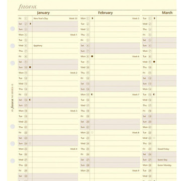 Afbeeldingen van Filofax A5 jaarplanner verticaal 2025 cotton cream