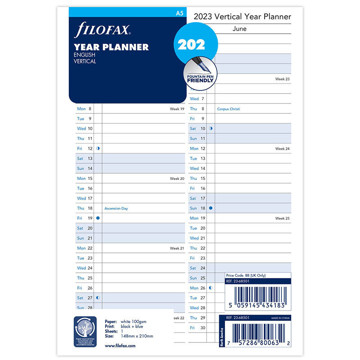 filofax A5 jaarplanner verticaal 2023