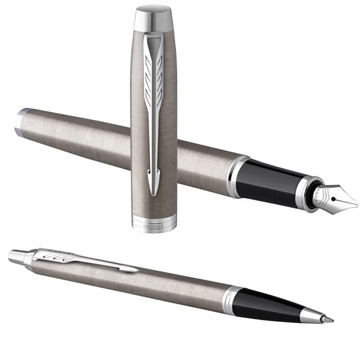 Parker IM Stainless Steel CT schrijfset balpen en vulpen