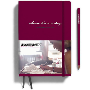 Leuchtturm1917 Some Lines a Day Medium A5 Port Red