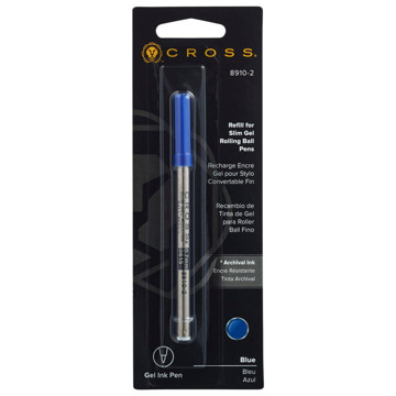 Cross rollerpenvulling Slim Gel blauw 0.7 medium (Click) 