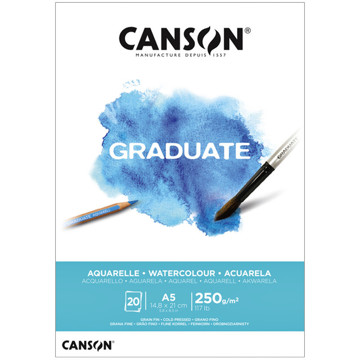 aquarelblok Canson Graduate A5 250gr 20vel 