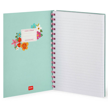 Legami notitieboek Large spiraal 160x210mm gelijnd - Happy Flowers