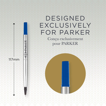 Parker rollerpenvulling blauw 0.5mm