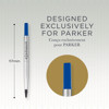 Parker rollerpenvulling blauw 0.7mm