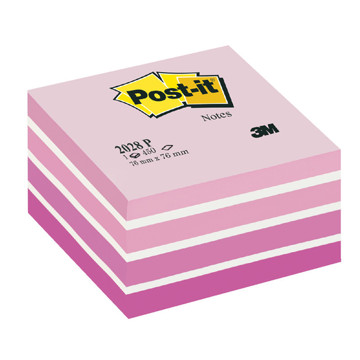 memoblok 3M Post-it  76x76mm 2028-P Pastel Roze