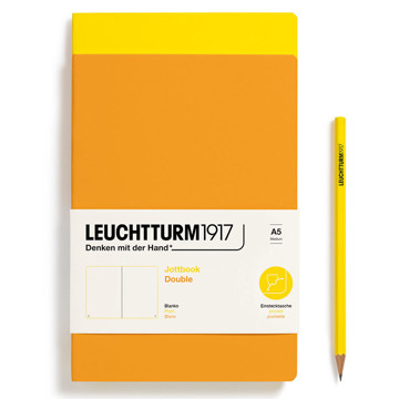 LEUCHTTURM1917 Jottbook Double Medium A5 Flexcover blanco Lemon + Rising Sun