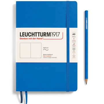 LEUCHTTURM1917 Medium A5 Softcover notitieboek Sky blanco