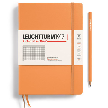 LEUCHTTURM1917 Medium A5 notitieboek Apricot geruit