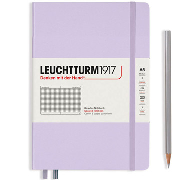 LEUCHTTURM1917 Medium A5 notitieboek Lilac geruit