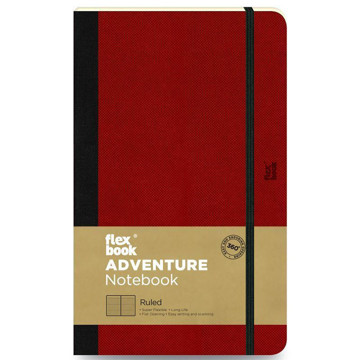 Flexbook Adventure notitieboek Red Large gelijnd