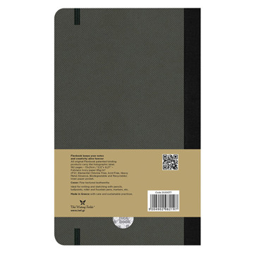 Flexbook Adventure notitieboek Off Black Large dotted