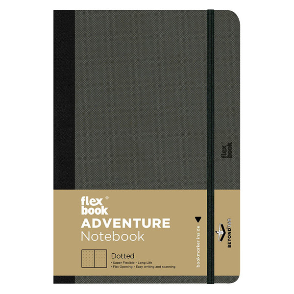 Flexbook Adventure notitieboek Off Black Pocket dotted