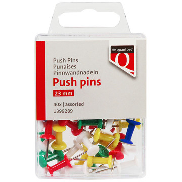 push pins Quantore 40stuks assorti gekleurd