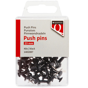 push pins Quantore 40stuks zwart 