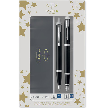 Parker IM Black Lacquer CT schrijfset balpen en vulpen