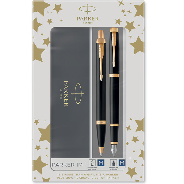 Parker IM Black Lacquer GT schrijfset balpen en vulpen