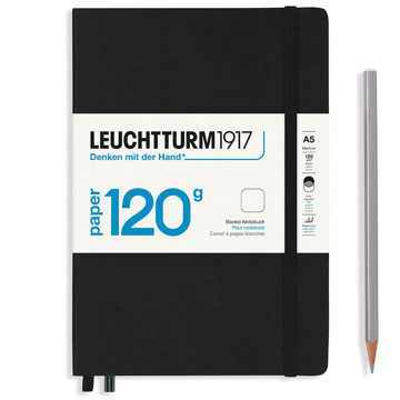 LEUCHTTURM1917 Medium A5 notitieboek 120g. Black blanco