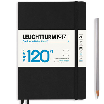 LEUCHTTURM1917 Medium A5 notitieboek 120g. Black dotted