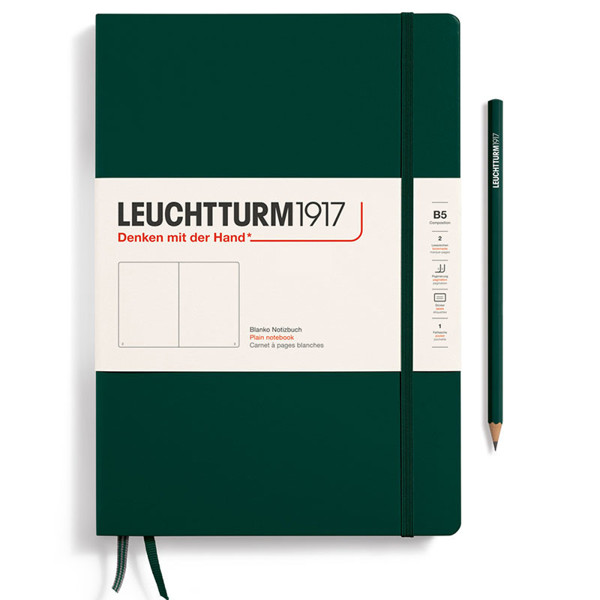 LEUCHTTURM1917 Composition B5 notitieboek Forest Green blanco