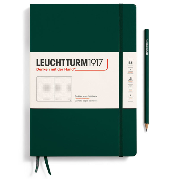 LEUCHTTURM1917 Composition B5 notitieboek Forest Green dotted