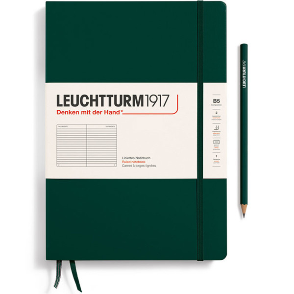 LEUCHTTURM1917 Composition B5 notitieboek Forest Green gelijnd