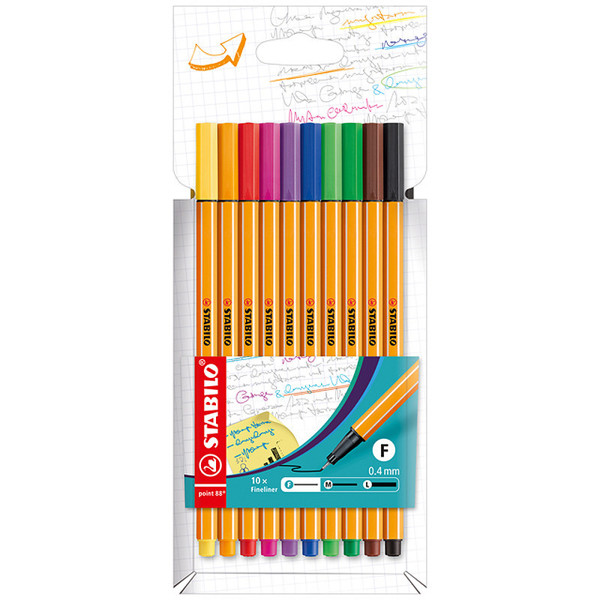 fineliner Stabilo point 88 10 kleuren