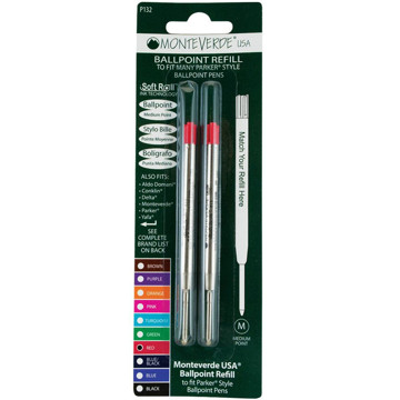 Monteverde balpenvulling 2stuks (Parker) Red medium