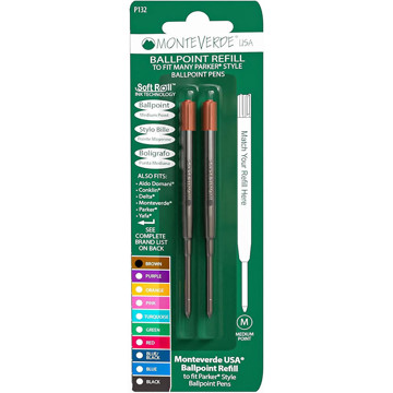 Monteverde balpenvulling 2stuks (Parker) Brown medium