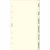 filofax Personal index 6-tabs subject cotton cream