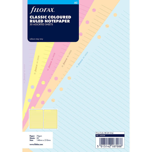 filofax A5 gelijnd diverse classic kleuren