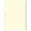 Filofax A5 index A/Z 2-letters per blad creme