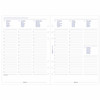 Filofax A5 calendarium Any Year 7 dagen op 2 pagina's + tijd kolommen