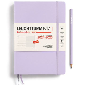 LEUCHTTURM1917 agenda A5 18mnd Weekly Planner & Notebook Lilac