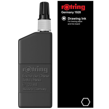 Rotring tekeninkt  591017 flacon 23ml zwart