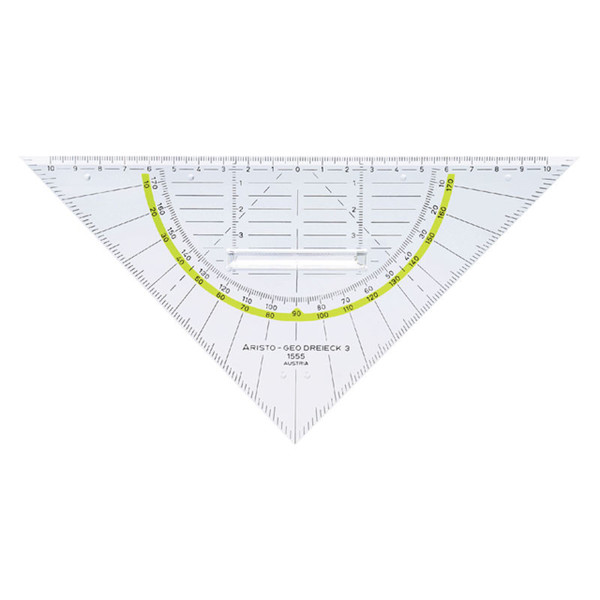 geodriehoek Aristo 1555 225mm handgreep