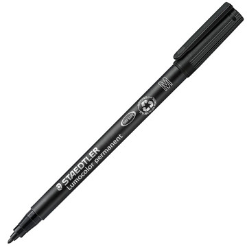 viltstift Staedtler Lumocolor 317  M 1.0mm zwart - permanent