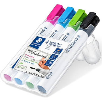 viltstift Staedtler Lumocolor 351 whiteboardmarker 2.0mm - 4 kleuren