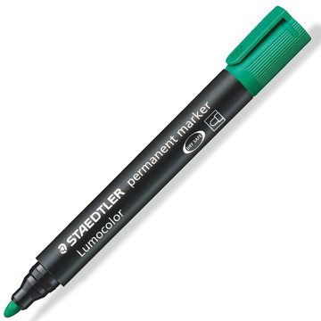 viltstift Staedtler Lumocolor 352 2.0mm permanent groen 10stuks