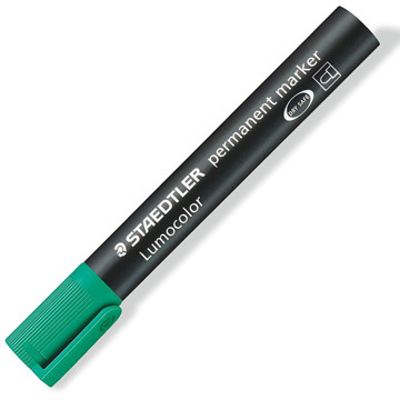 viltstift Staedtler Lumocolor 352 2.0mm permanent groen 10stuks