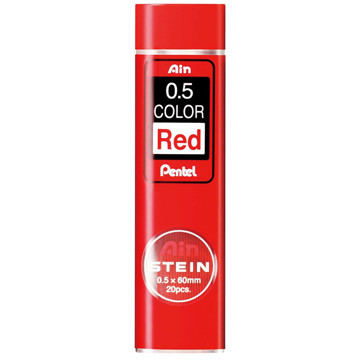 potloodstift Pentel Ain Stein 0.5mm  rood     20stuks