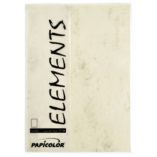 Papicolor Elements A4 200g 6vel marble ivoor