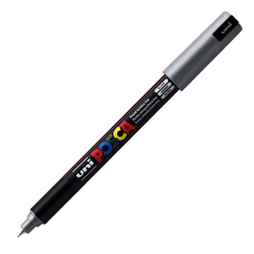 verfstift Posca PC-1MR EF 0.7mm zilver