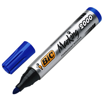 viltstift Bic 2000 rond blauw 1.7mm permanent