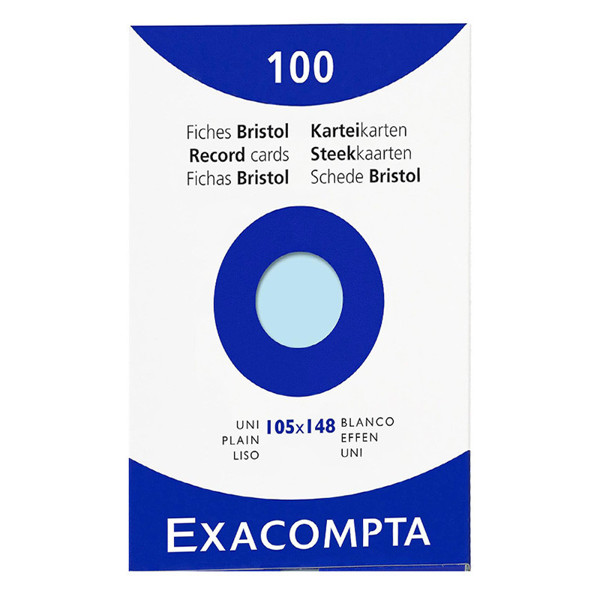 systeemkaart Exacompta 105x148mm blauw  blanco (A6) 205gr