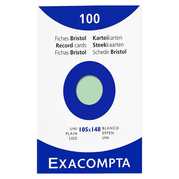 systeemkaart Exacompta 105x148mm groen  blanco (A6) 205gr