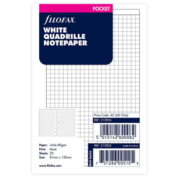 Filofax Pocket papier ruit 3mm