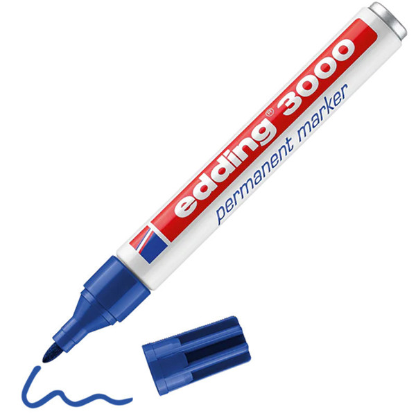 edding 3000 viltstift permanent 1.5-3mm blauw