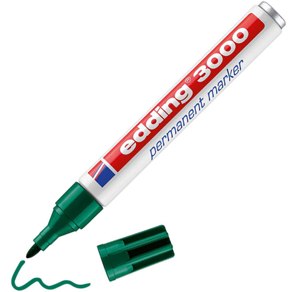 edding 3000 viltstift permanent 1.5-3mm groen